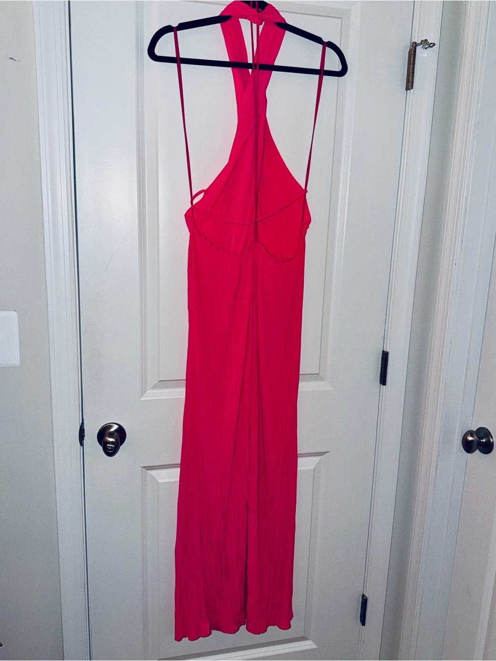 A.L.C. Neon Pink Halter Maxi Rio Dress - Picture 4 of 5